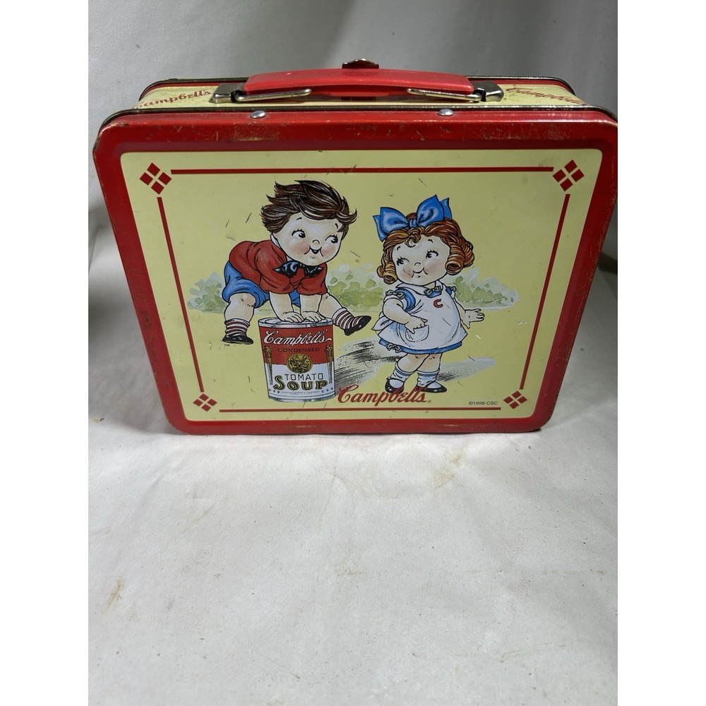 Vintage 1998 Campbell's Soup Kids Tomato Soup Metal Lunch Box CSC Collectible